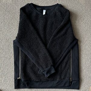 Varley Charcoal Textured Crewneck Sweater